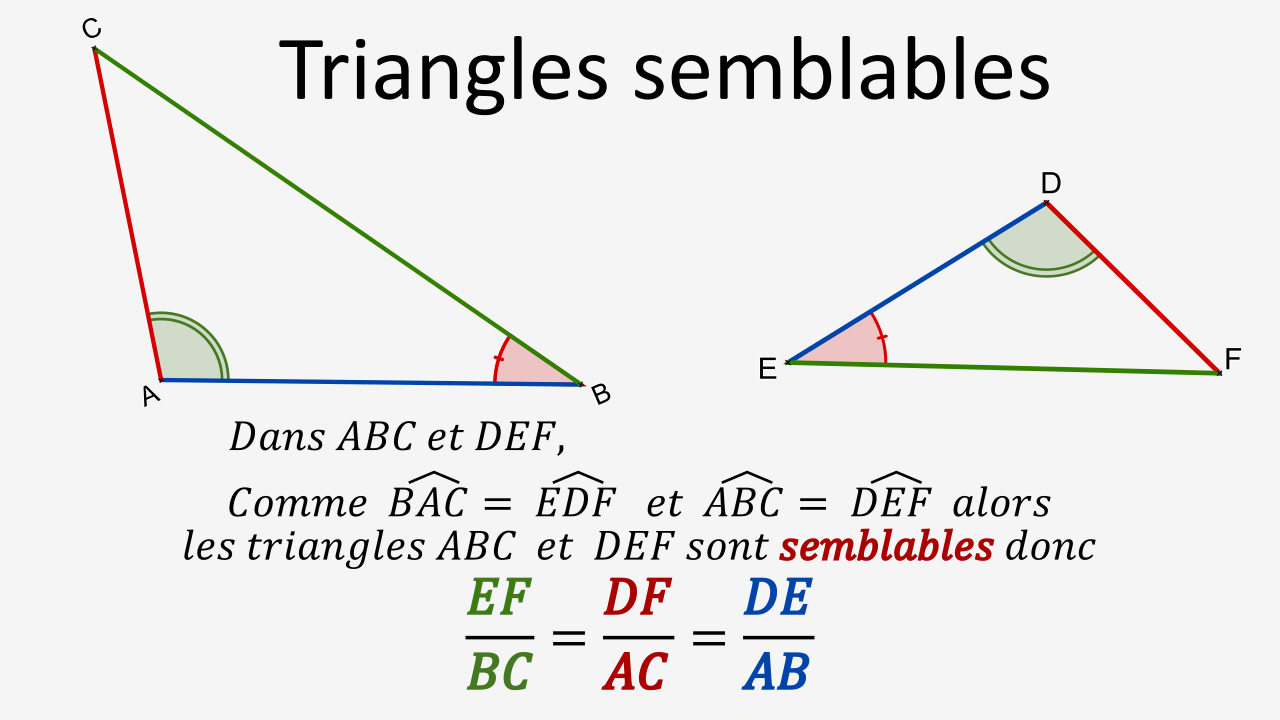Triangles semblables